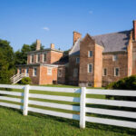 Surry, Virginia/USA - July 20, 2019: The historic Bacon's Castle, also known as "The Arthur Allen House, was built in 1665 and is noted as a rare example of Jacobean architecture in the U.S.